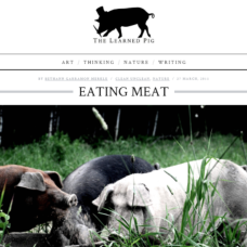Essay about harvesting and eating meat, published in "The Learned Pig"